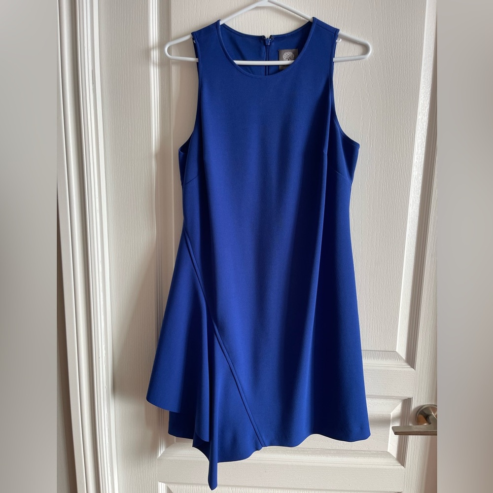 Vince Camuto Royal Blue Asymmetrical Dress size 12 petite